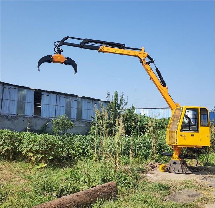 CE Approved Log Crane Grapple With Diesel Pump Station